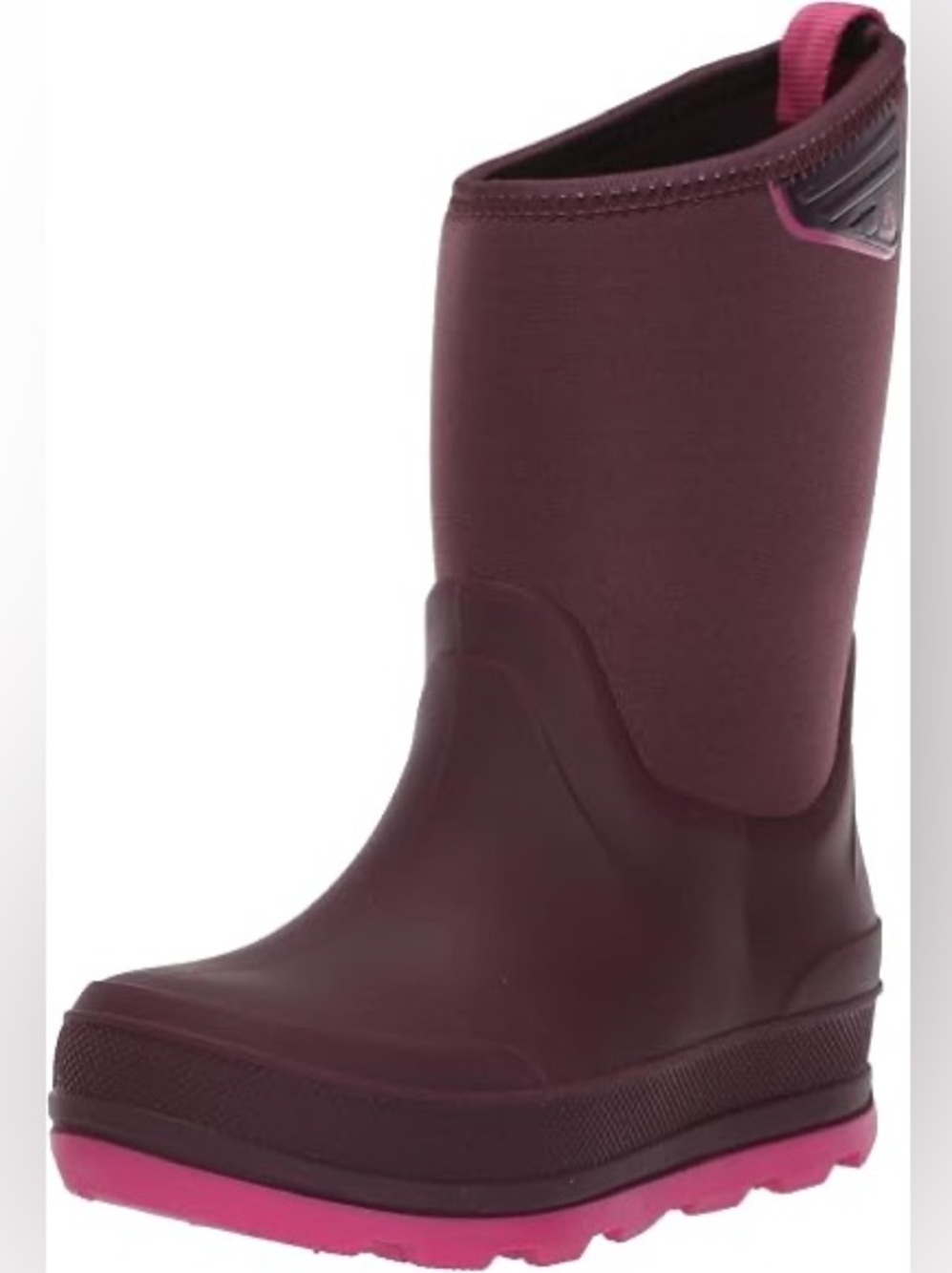 NWT Kamik Kids/Toddler Waterproof Rain Boot in Burgundy with Pink Sole